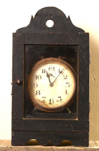 alarm clock in case to make it look like a real clock - ca 1930 - Holland -  H: 29cm - W: 16 cm - D: 10cm - €185,--