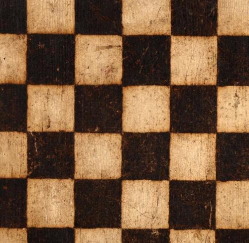 detail checkerboard - beautiful handpainted on both sides - other side is a mill game - Holland - Friesland - ca 1900 -