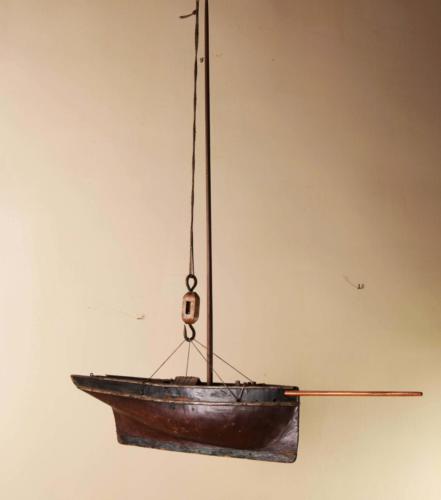 model of a rudderless pilot cutter - original paint - hull good condition - on the lines of the "Jolie Brise" ? - ca 1920 - England - L: 65 cm  - 20 cm bowsprit included -- H: 70cm -- W: 10 cm - € 450,--